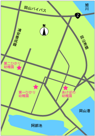 岡山市内の地図